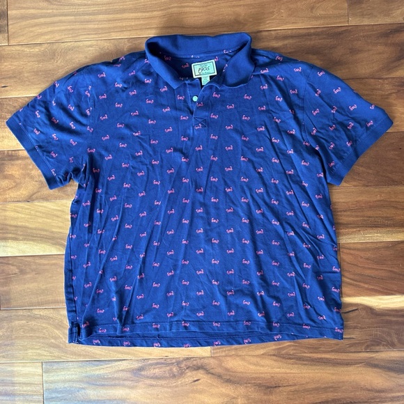 Jos. A. Banks Navy Polo Tailored Fit with Crab Print size XXL - Picture 1 of 2